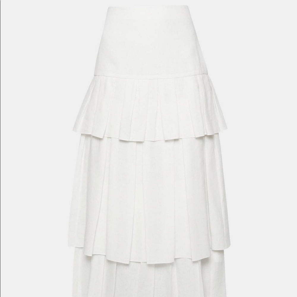 COPY - Theory Tiered Linen Skirt - Picture 5 of 5
